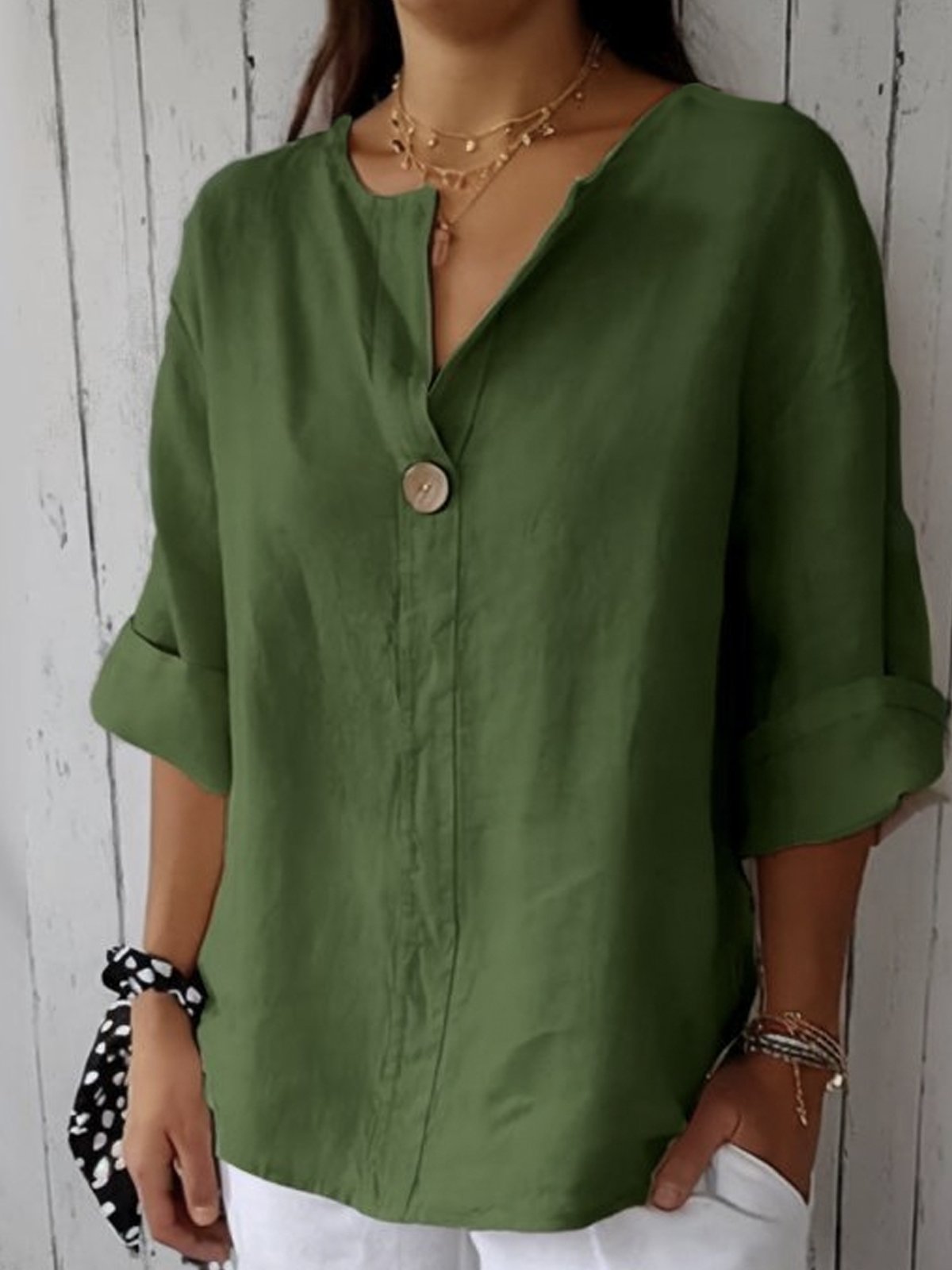 NAYLA™ - Legere V-Ausschnitt Bluse