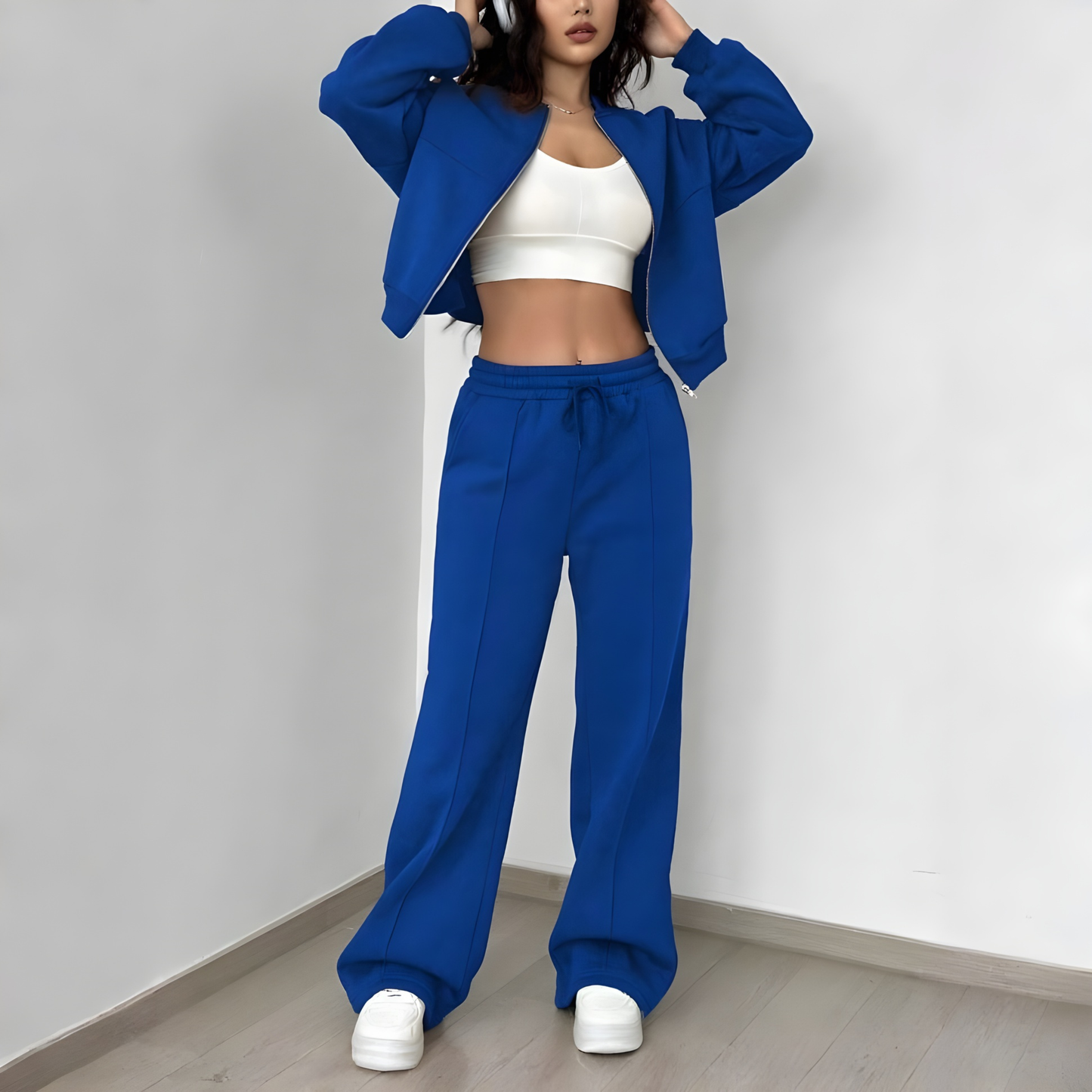 Bequeme Zip-Up Jacke und Jogginghose Set