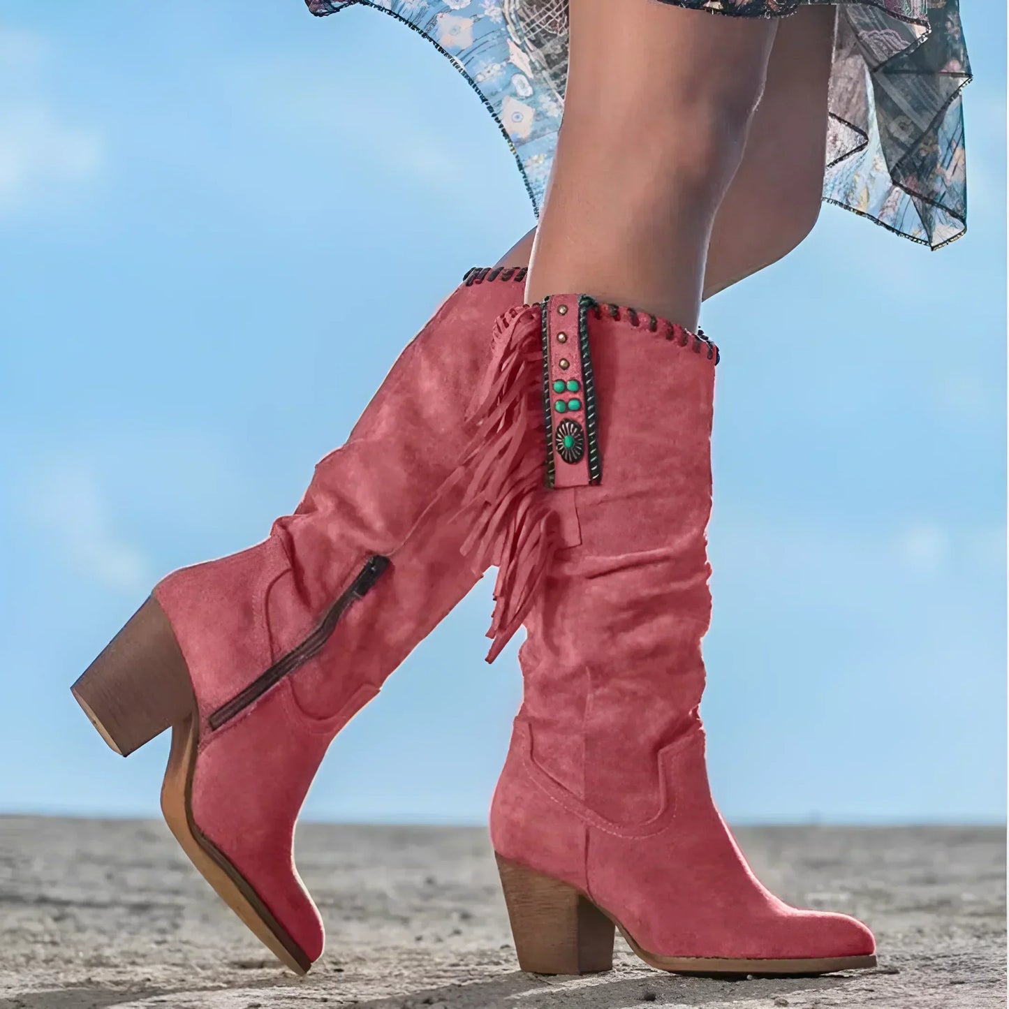 HARLOW™ - Klassische Western-Fransenstiefel