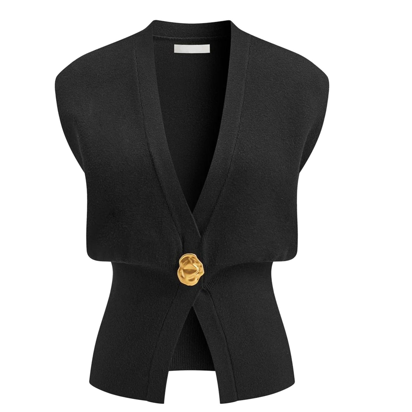 DAISY™ – Elegantes V-Ausschnitt-Weste-Top mit Knopfleiste