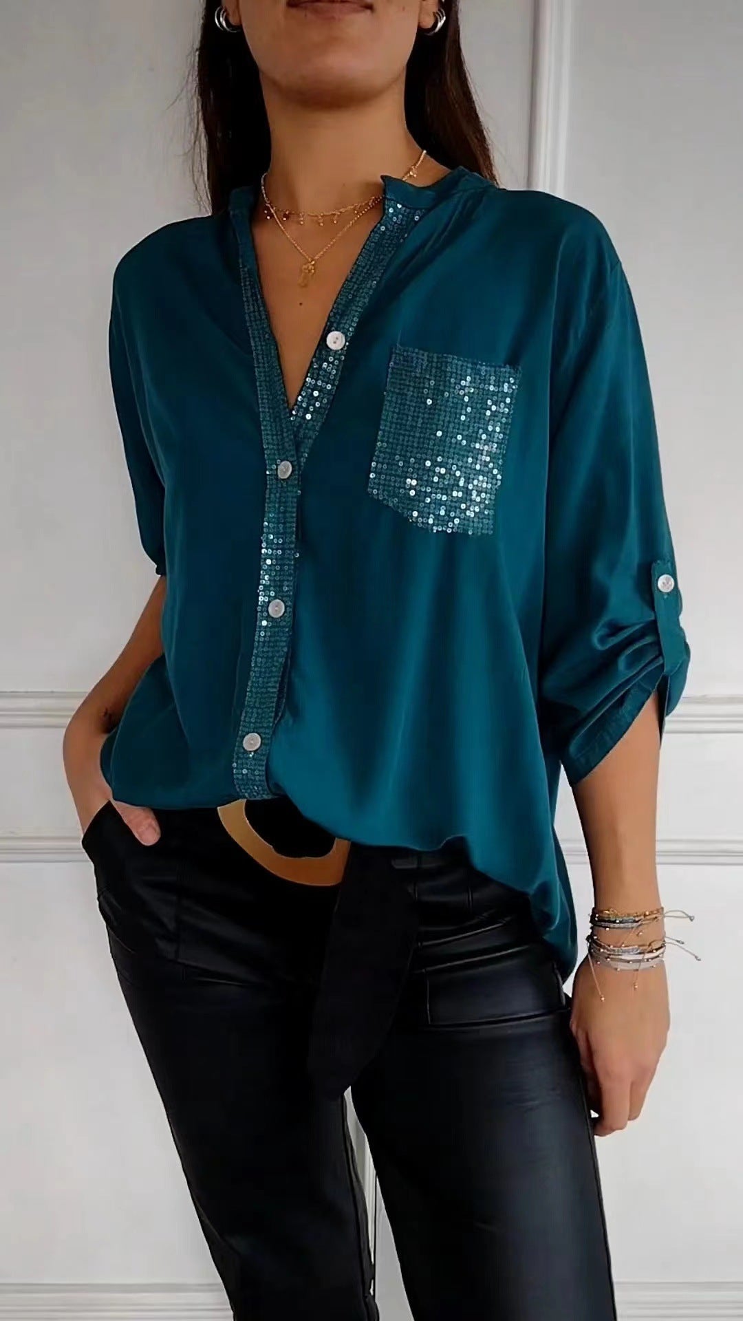 DANICA™ - Bluse mit Pailletten-Details