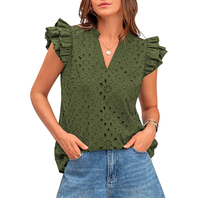 AVESSA™ – Bequemes Daily Cap Sleeve Sommer Boho Top