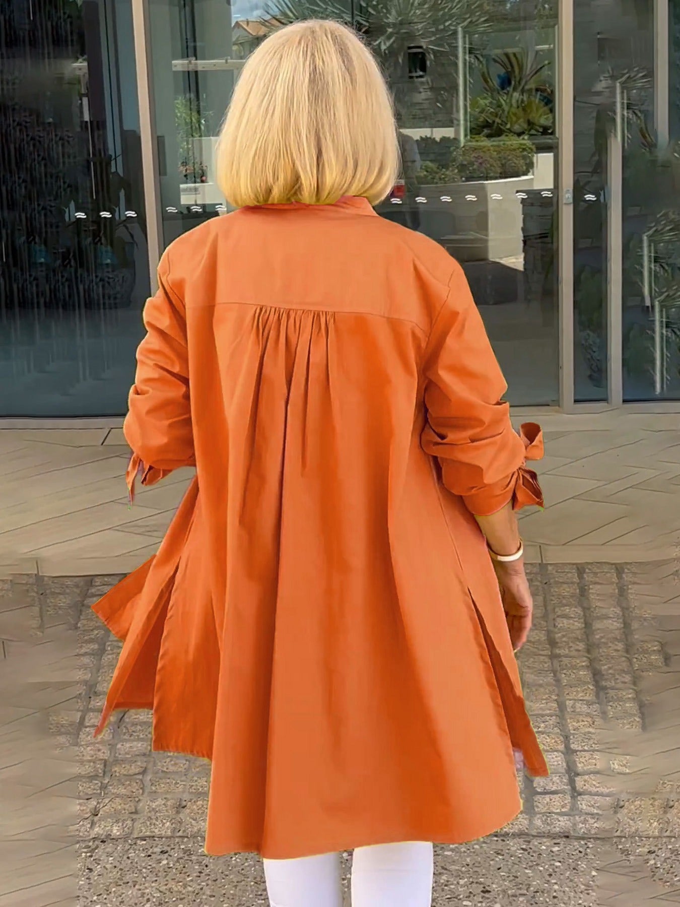 CÉLINA™ - Elegante Lange Hemdjacke