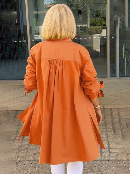 CÉLINA™ - Elegante Lange Hemdjacke