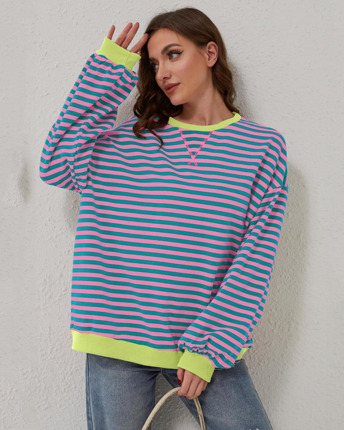 ROXANNE™ - Gestreiftes Oversized Sweatshirt