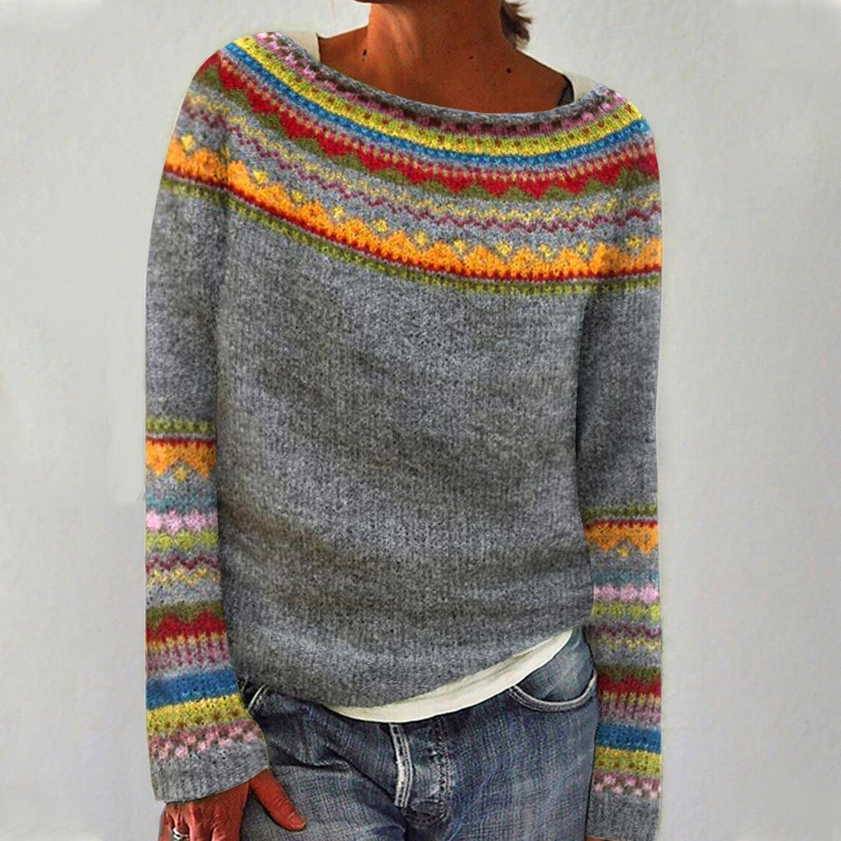 SINEAD™ - Gemütlicher Yoke Strickpullover