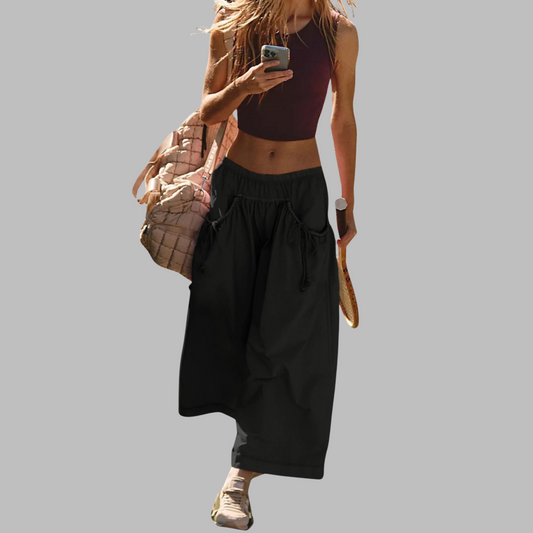 APPLE™ – Lässige Cargo-Parachute-Hosen mit weitem Bein