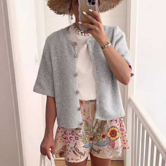 ALMA™ – Lässiger leichter Cardigan mit kurzen Ärmeln für den Sommer