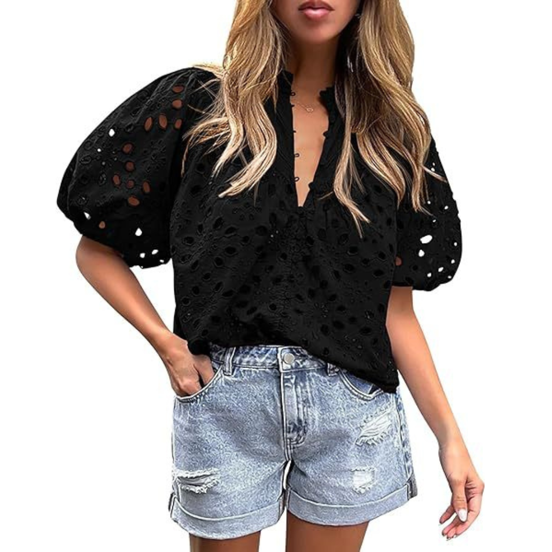 MAYUMI™ – Elegantes Chic Puffärmel Langarmtop