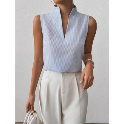 BLESSICA™ – Klassisches ärmelloses gestreiftes Top