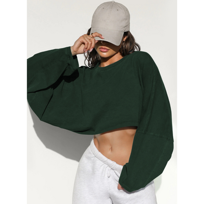 SKYE™ - Lässiger Cropped Pullover Sweatshirt