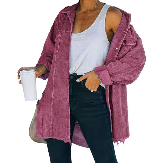 RIVA™ - Vintage Lockere Oversized Knopf-down Jacke