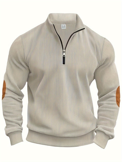 Breno™ - Eleganter Pullover mit halbem Reißverschluss