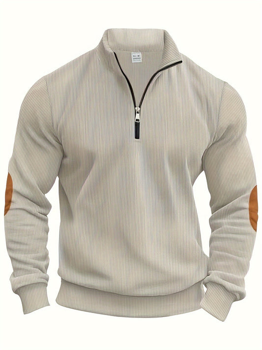 Breno™ - Eleganter Pullover mit halbem Reißverschluss