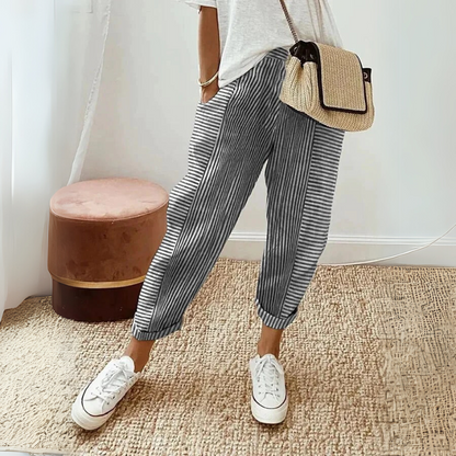 FLORIANE™ - Entspannte Boho Streifenhose