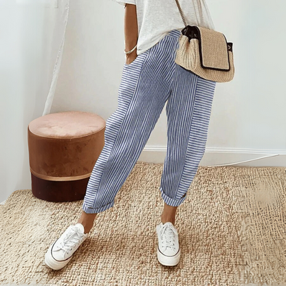 FLORIANE™ - Entspannte Boho Streifenhose