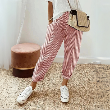 FLORIANE™ - Entspannte Boho Streifenhose