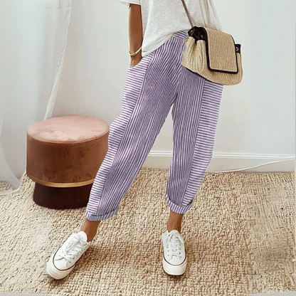 FLORIANE™ - Entspannte Boho Streifenhose