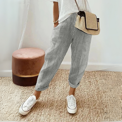 FLORIANE™ - Entspannte Boho Streifenhose