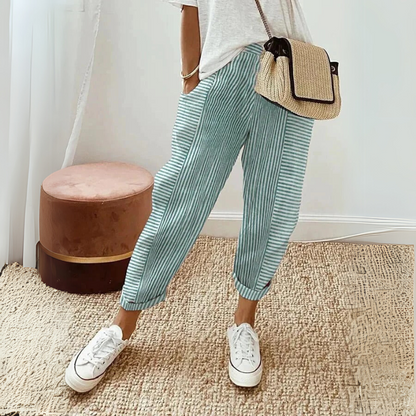 FLORIANE™ - Entspannte Boho Streifenhose