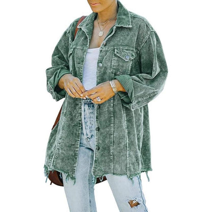 RIVA™ - Vintage Lockere Oversized Knopf-down Jacke