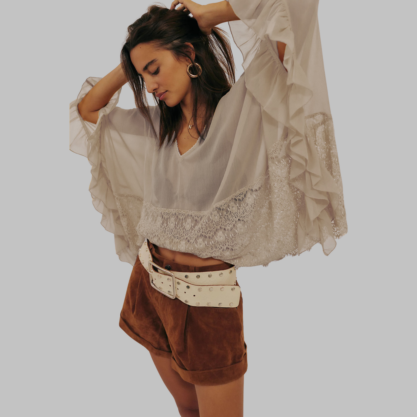 LEONA™ - Elegantes V-Ausschnitt Cover-Up Top mit Fledermausärmeln