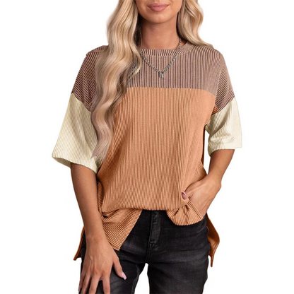 BRYNLUE™ – Lässiges, lockeres gestreiftes Sommertop