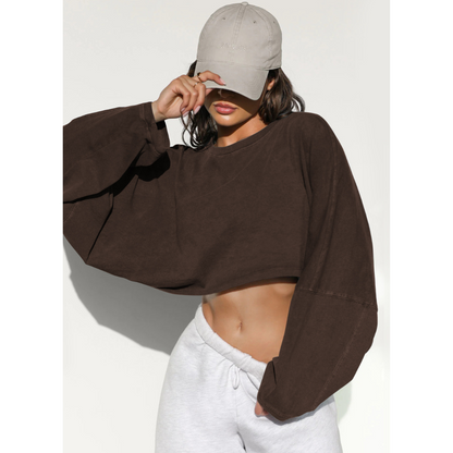 SKYE™ - Lässiger Cropped Pullover Sweatshirt