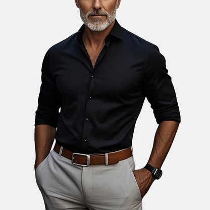 Gizmo™ | Herren Slim Fit Business Hemd mit Knitterfrei