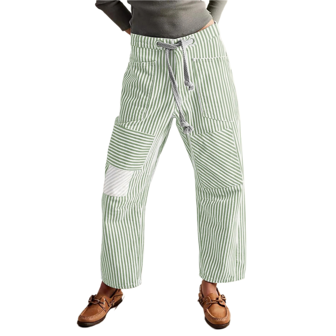 PERLAH™ – Schicke Streifen-Hosen mit Kordelzug und weitem Bein
