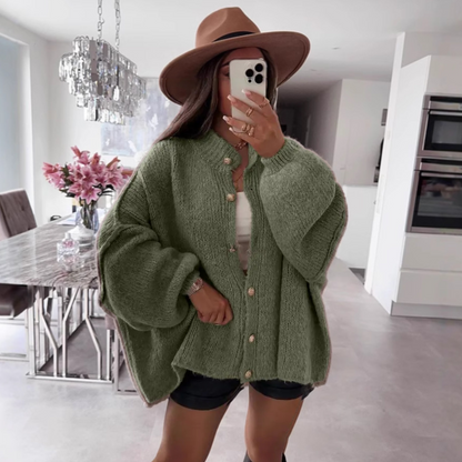 Klassischer Button-Down Langarm-Cardigan