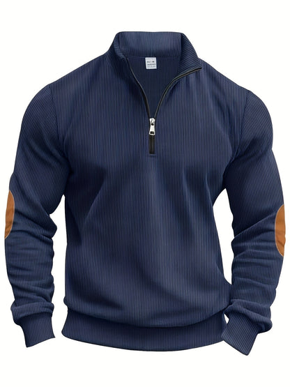 Breno™ - Eleganter Pullover mit halbem Reißverschluss