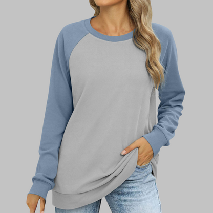LHANTEL™ - Lässiger Rundhalsausschnitt Langarm Sweatshirt