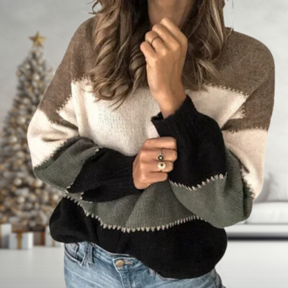MAYA™ - Farbblock Strickpullover