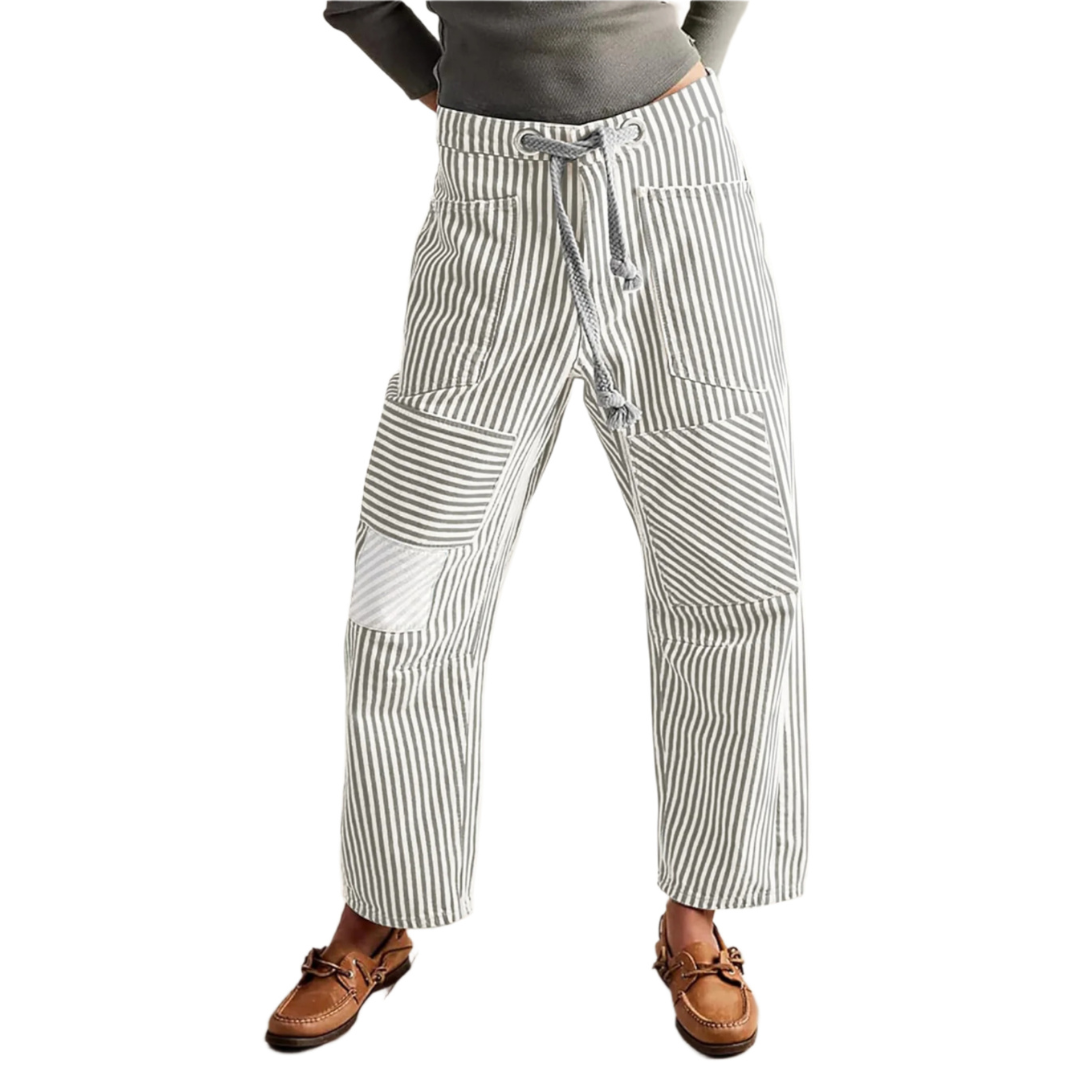 PERLAH™ – Schicke Streifen-Hosen mit Kordelzug und weitem Bein