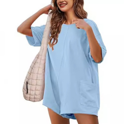 DULCINEA™ - Komfort Tee-Style Kurzer Jumpsuit