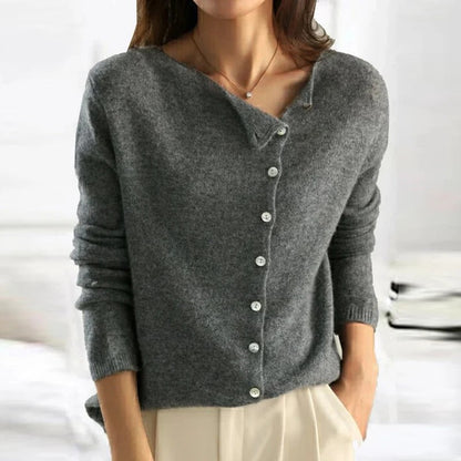 ANAIS™ | Luxus Knopf-Pullover