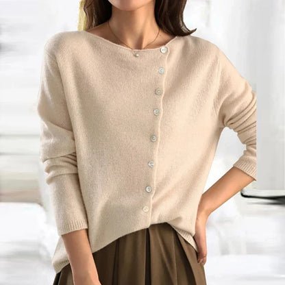 ANAIS™ | Luxus Knopf-Pullover