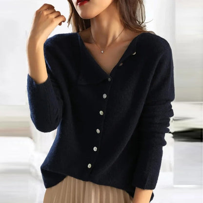 ANAIS™ | Luxus Knopf-Pullover