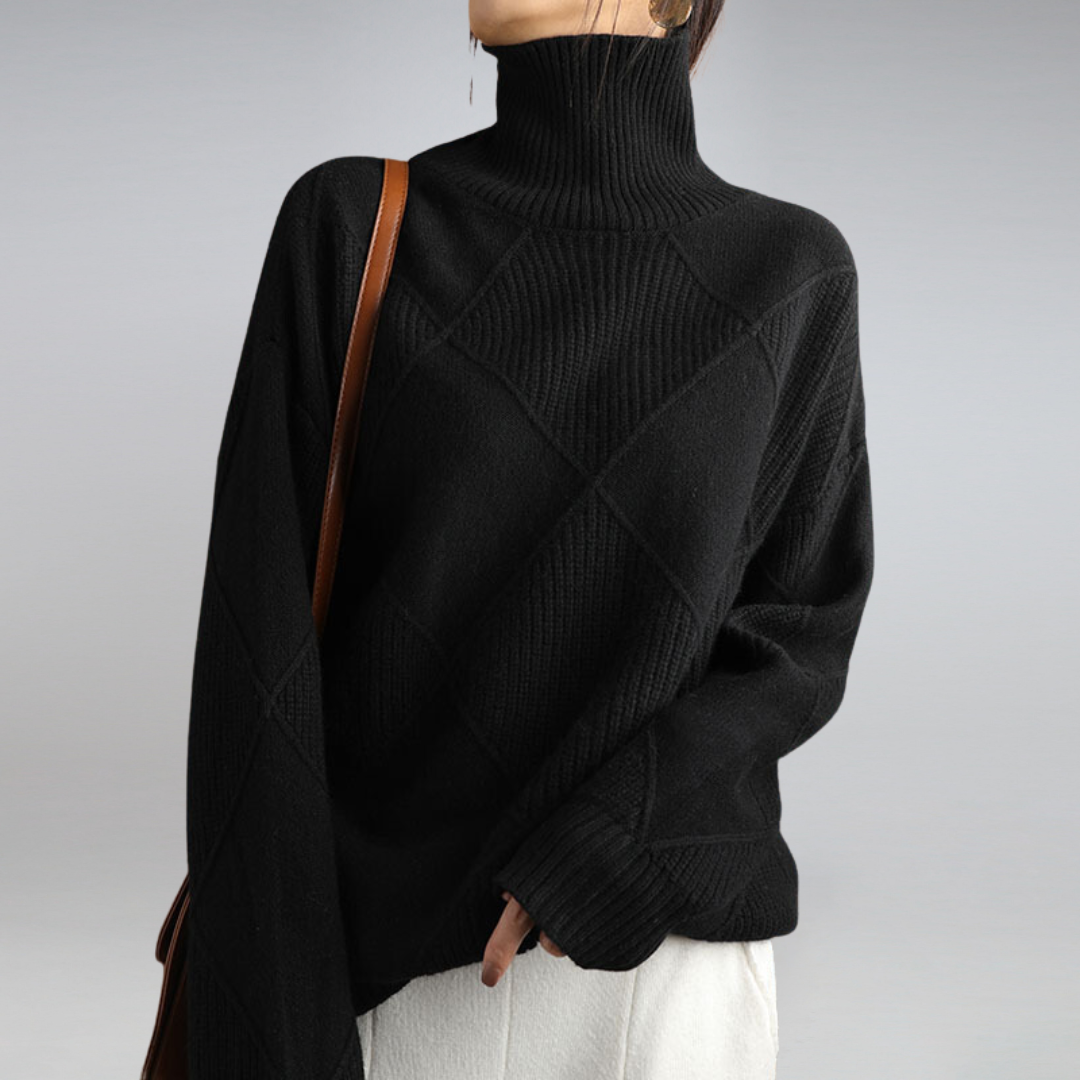LINLEY™ | Luxuriöser gerippter Rollkragenpullover