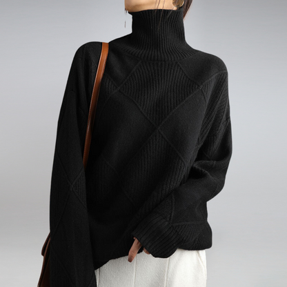 LINLEY™ | Luxuriöser gerippter Rollkragenpullover