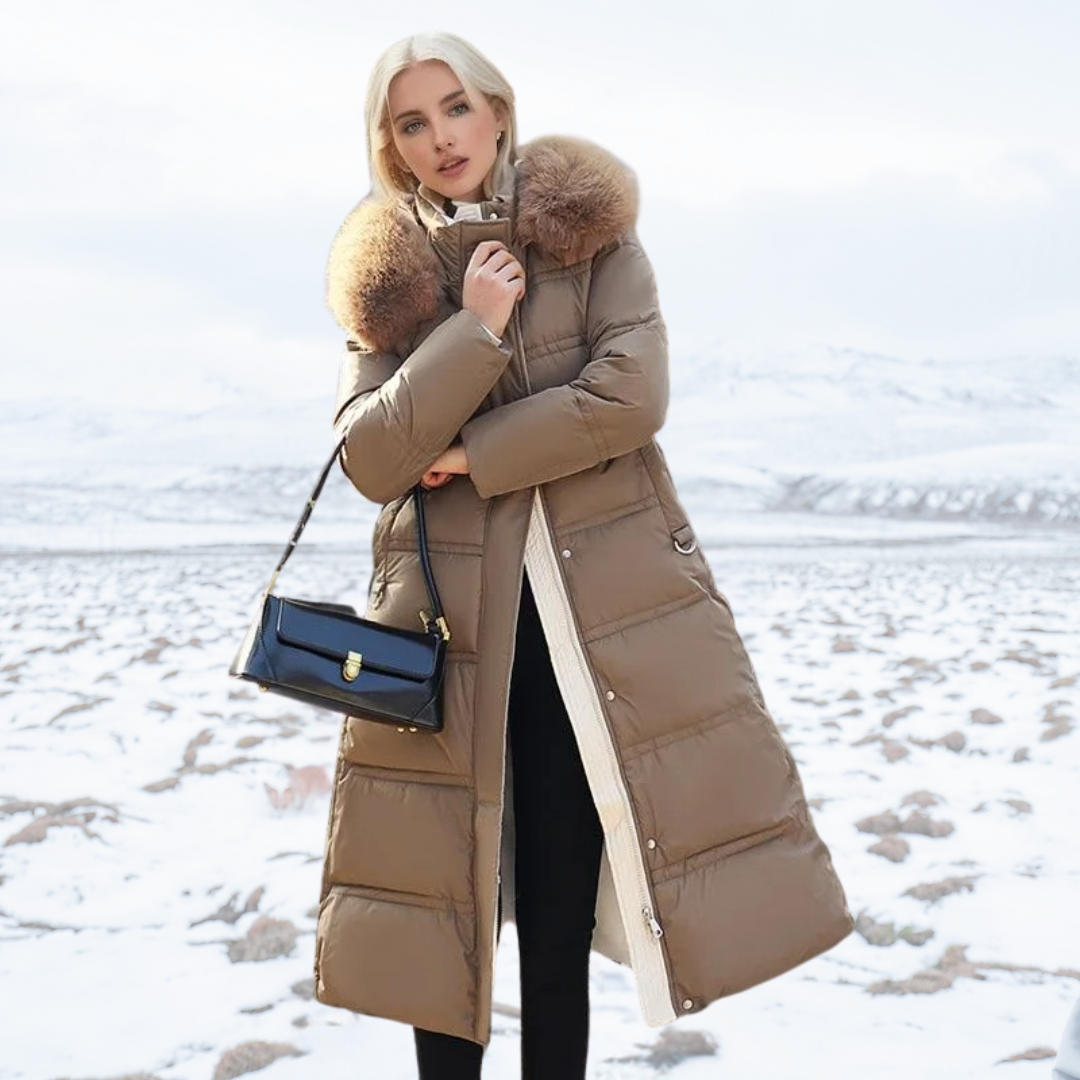 LUCIA™ | Designer Winterparka mit Pelzhut