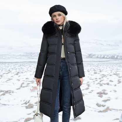 LUCIA™ | Designer Winterparka mit Pelzhut