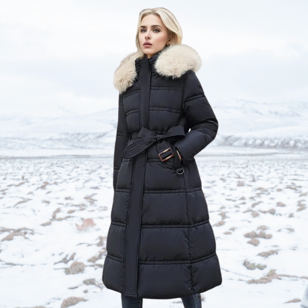 LUCIA™ | Designer Winterparka mit Pelzhut