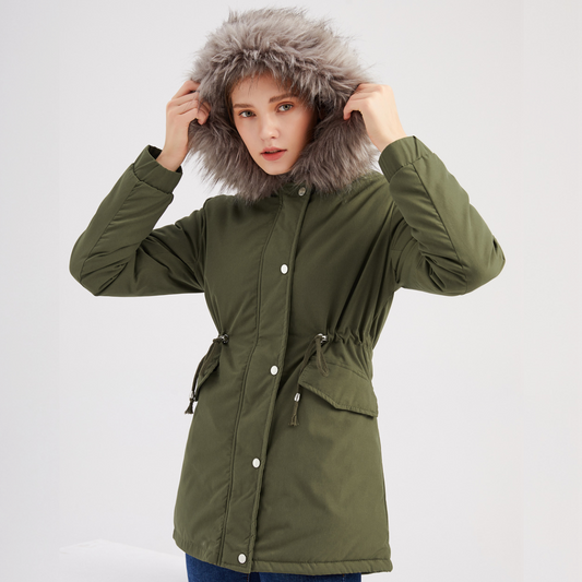 MARINA™ | Warmer Parka mit Samtbesatz