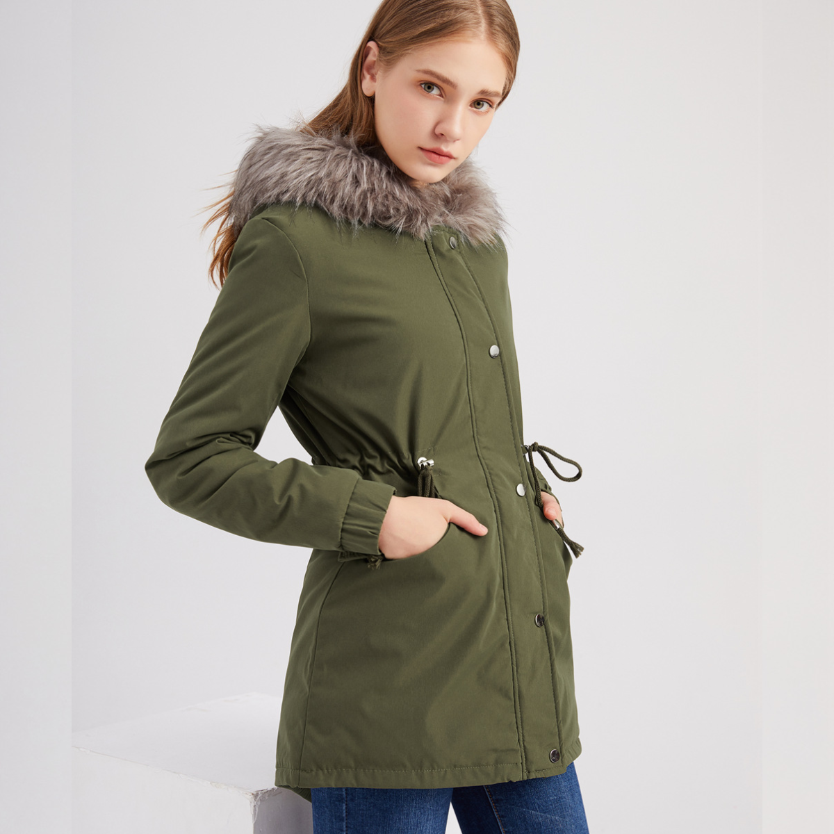 MARINA™ | Warmer Parka mit Samtbesatz