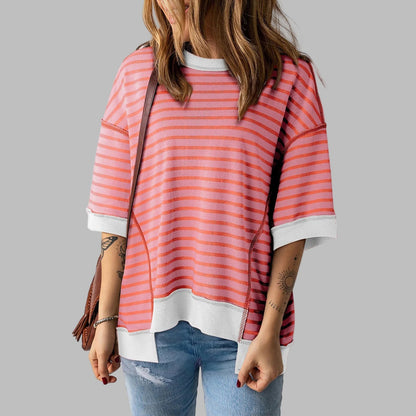 LORELEI™ - Lässiger Oversized Gestreifter Pullover