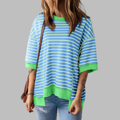 LORELEI™ - Lässiger Oversized Gestreifter Pullover