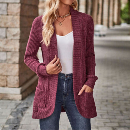 LUCILLE™ - Gemütlicher leichter Langarm-Cardigan mit offenem Vorderteil