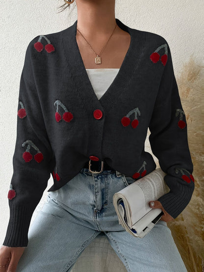 RAINA™ - Schicker Knopf-Front Langarm-Cardigan